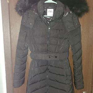 ZARA LONG PUFFER COAT